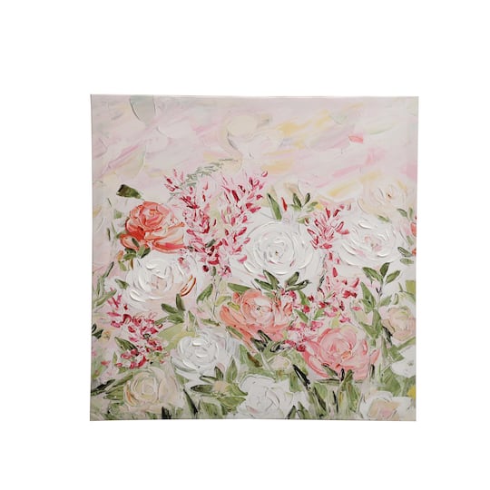 Pink Floral Square Canvas Wall Art by Ashland&#xAE;